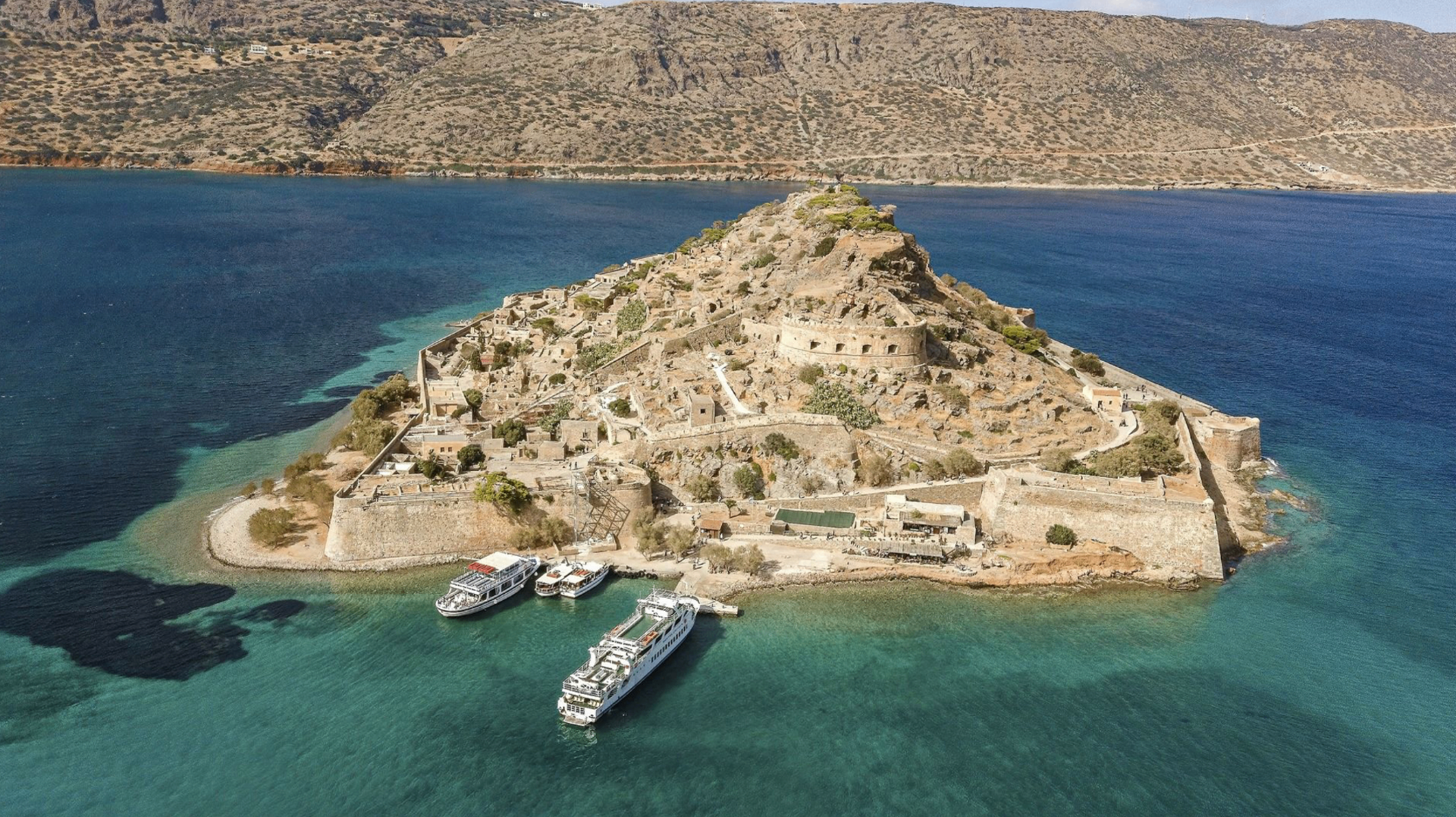 Spinalonga island fortress from above